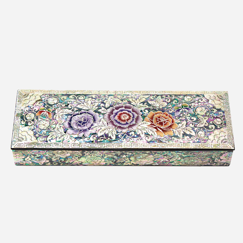 자개필함-나전으로 핀 모란