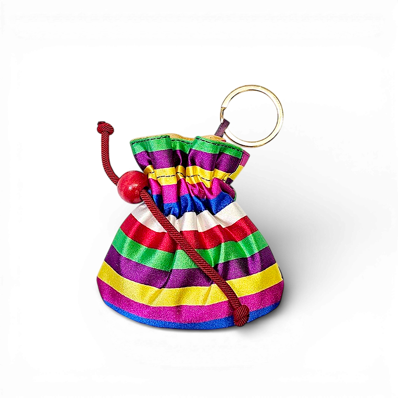 색동 복주머니 키링