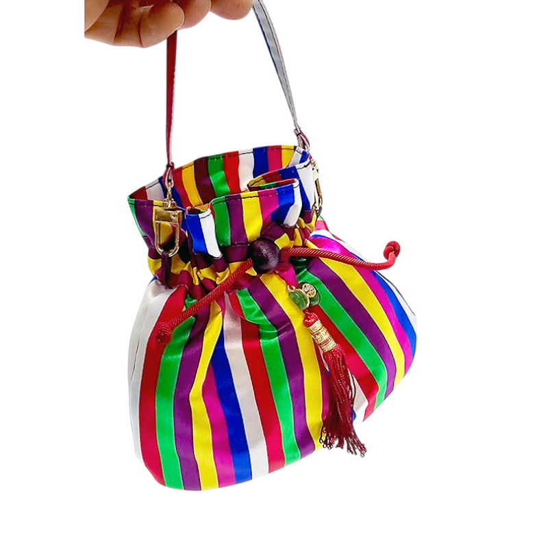 수공예 색동복주머니 손지갑