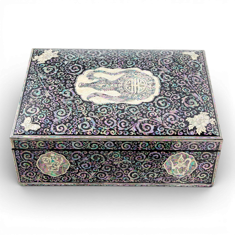 나전칠기 서류함-고려청자자개패