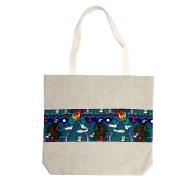 린넨 장생도 에코백