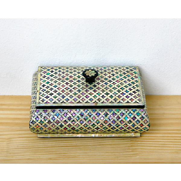 자개꼭지명함함-전통무늬 - 전통 패턴무늬의 나전칠기 명함함