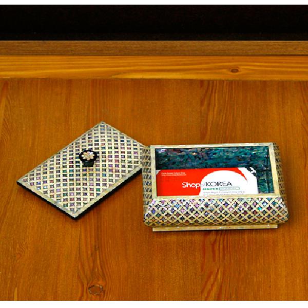 자개꼭지명함함-전통무늬 - 전통 패턴무늬의 나전칠기 명함함