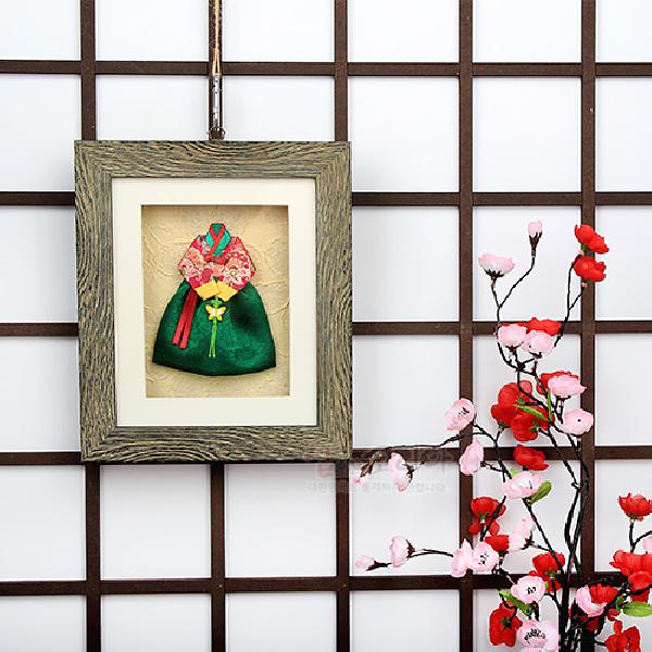 전통벽걸이 액자小 - 한복(녹색치마) - 한국의 멋 한복 액자