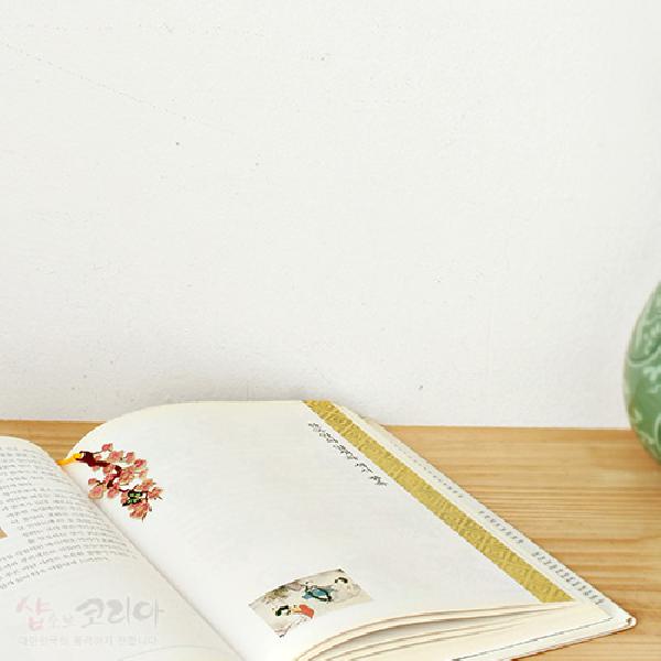 금장책갈피- 매화나무 - 아름다운 색채의 책갈피